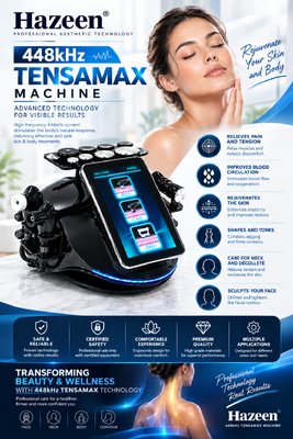 Hazeen 448kHz Nuevo Dispositivo De Belleza Lifting Con Calentamiento Profundo, 3 Asas Y 8 Cabezales De Masaje.