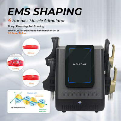 3000W আউটপুট পাওয়ার 4 হ্যান্ডপিস সহ EMSlim Neo RF মেশিন Emsculpting প্রযুক্তি ব্যবহার করে পেশী স্কাল্পটিং এবং বডি স্লিমিং এর জন্য