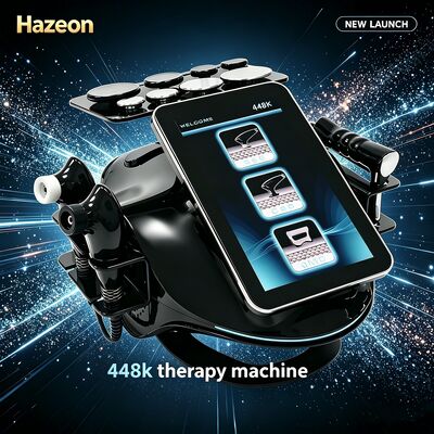 Hazeon 448KHZ Tecar Therapy Machine RES CET Monopolar RF Energy Transfer Diathermy Device For Muscle Pain Cellulite Relieve গভীর গরম হ্রাস