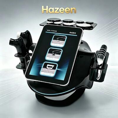 Hazeen 448kHz Tecar Therapy RET CET শরীর শক্ত করার ডিভাইস পোর্টেবল গভীর যত্ন ফিজিওথেরাপি ডিভাইস, শরীরের আকৃতির যন্ত্র, 2 জ্বর জোন্ড / 1 ফ্যাসিয়া মিটার সহ ফ্যাট অপসারণ ডিভাইস